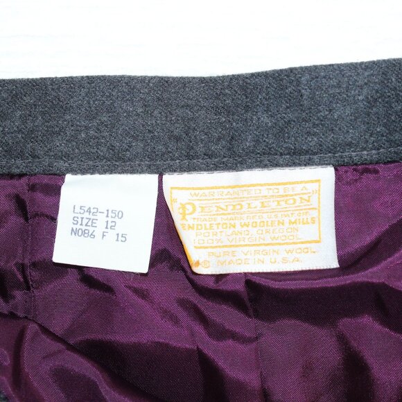 NWT Pendleton Womens Size 12 Modest A-Line Skirt Gray 100% Wool Everyday Wear - Picture 8 of 11